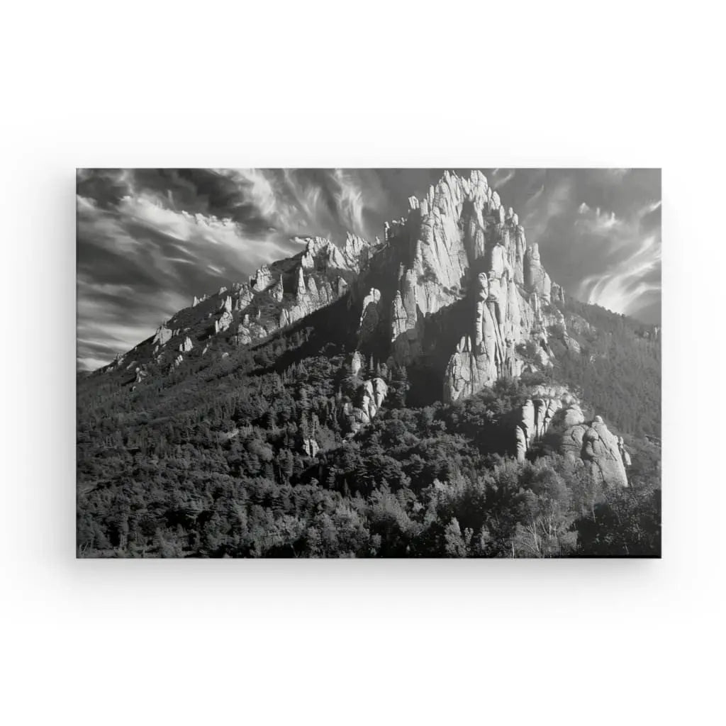 Tableau Falaises Rocheuses Noir et Blanc - #tag1# - #tag2# 