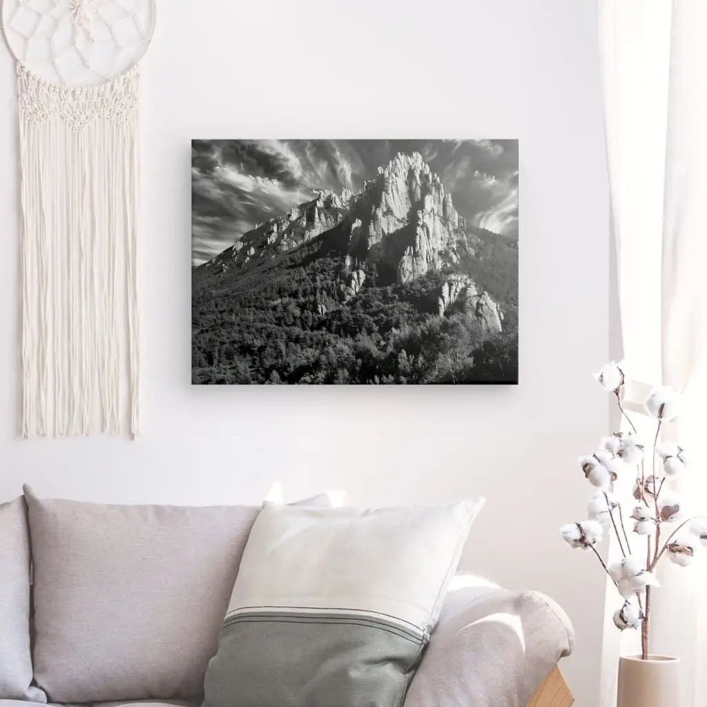 Tableau Falaises Rocheuses Noir et Blanc - #tag1# - #tag2# 