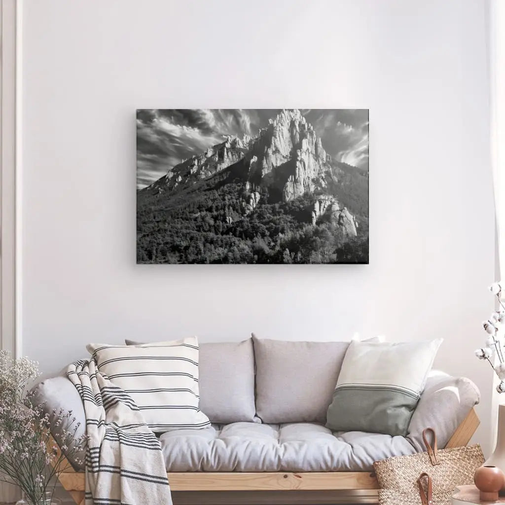 Tableau Falaises Rocheuses Noir et Blanc - #tag1# - #tag2# 