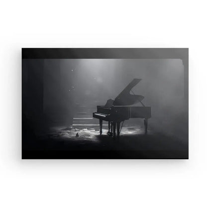 Tableau Piano Abandonné Noir et Blanc - #tag1# - #tag2# 