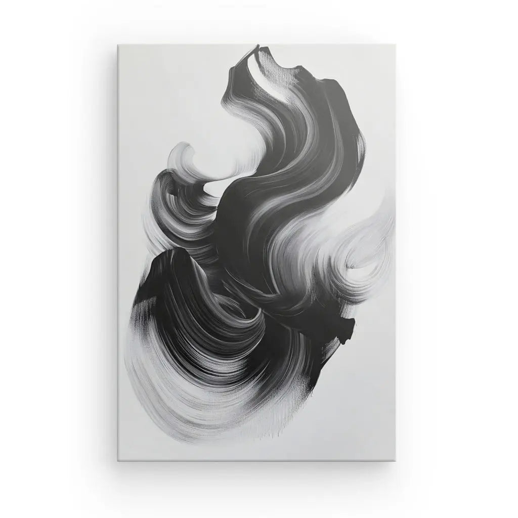 Tableau Forme Abstraite Noir et Blanc - #tag1# - #tag2# 