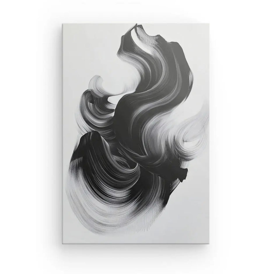 Tableau Abstrait – Élancement Noir