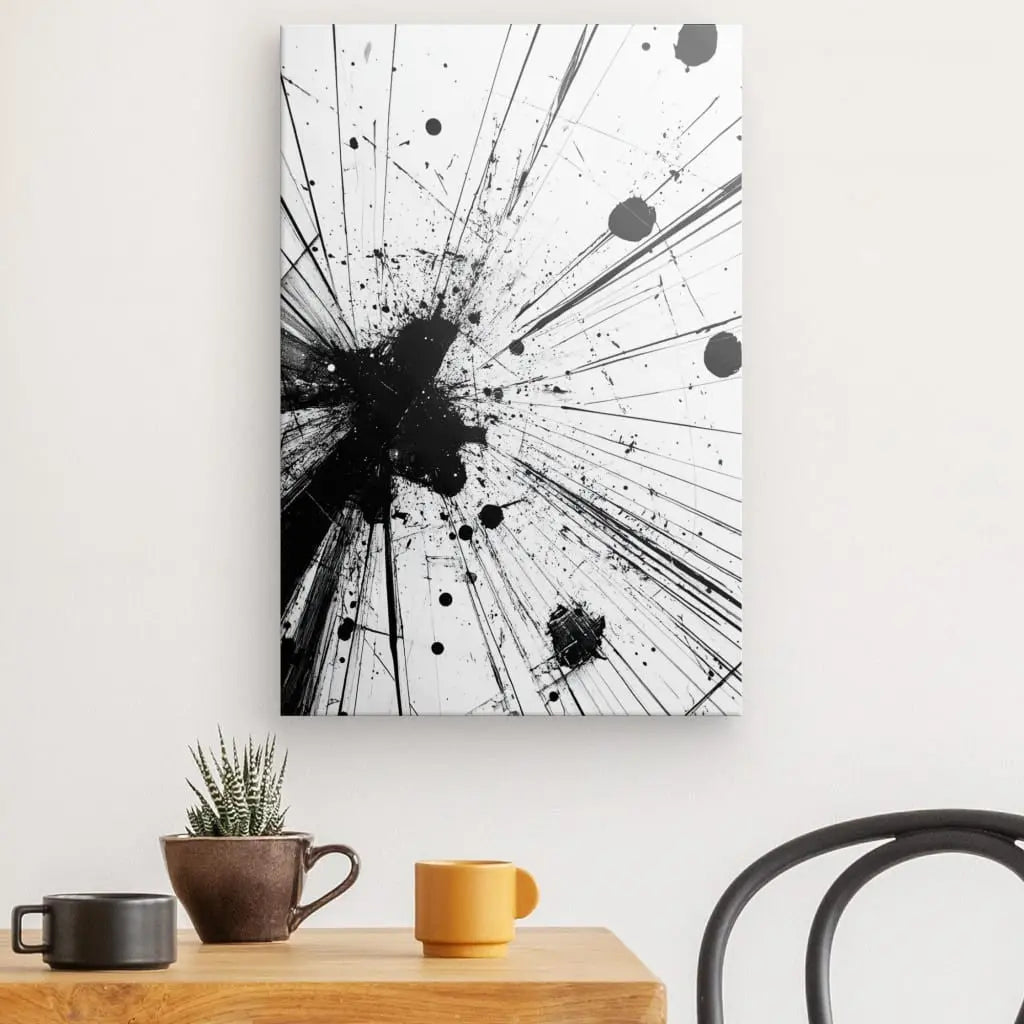 Tableau Vitre Cassée Impression Noir et Blanc - #tag1# - #tag2# 