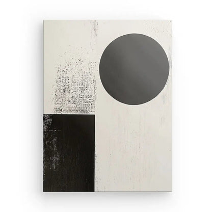 Tableau Rond et Carré Art Abstrait Monochrome - #tag1# - #tag2# 