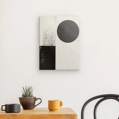 Tableau Rond et Carré Art Abstrait Monochrome - #tag1# - #tag2# 