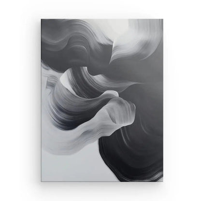 Tableau Peinture Etalée Noir et Blanc - #tag1# - #tag2# 