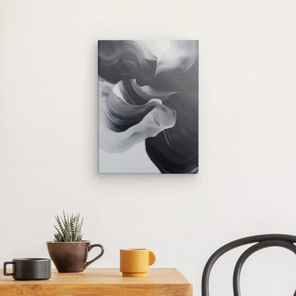 Tableau Peinture Etalée Noir et Blanc - #tag1# - #tag2# 