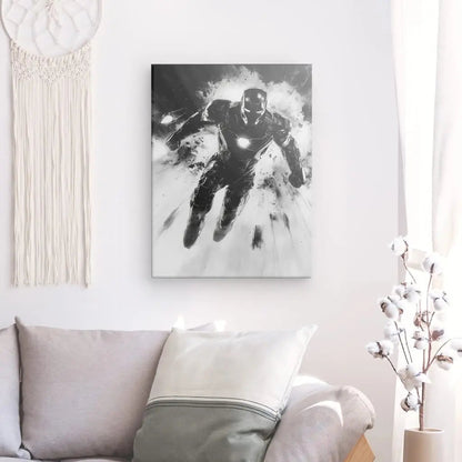 Tableau Iron Man Portrait Noir et Blanc - #tag1# - #tag2# 