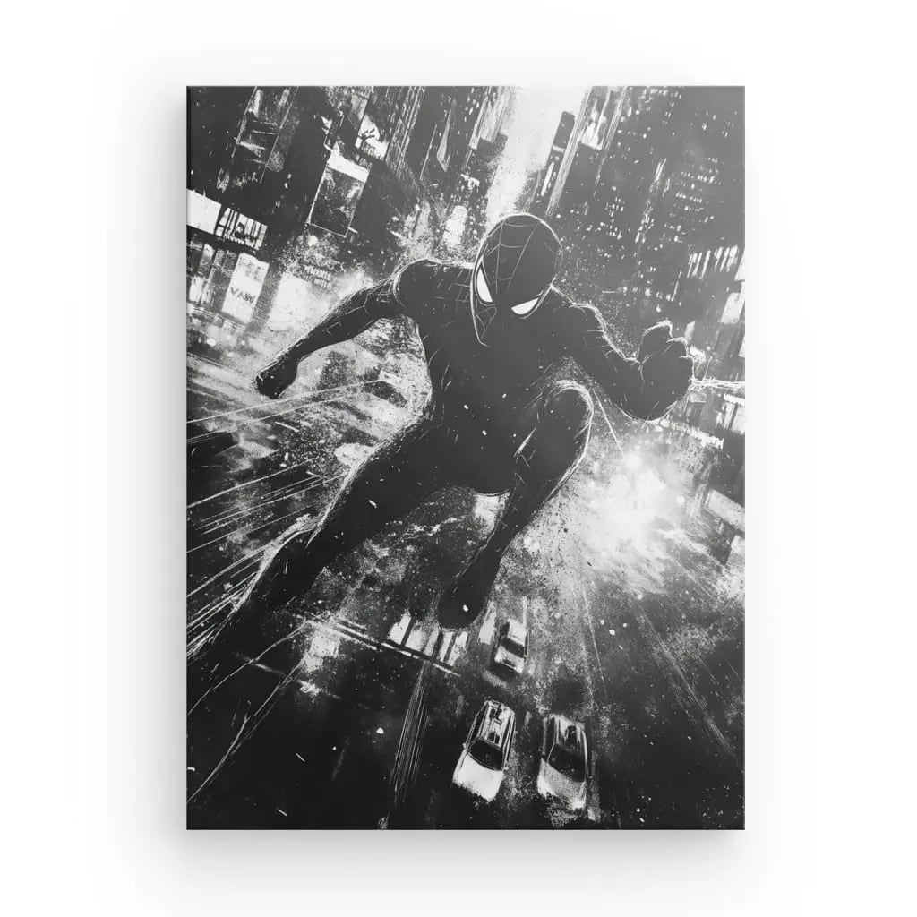 Tableau Dessin Spiderman Noir et Blanc - #tag1# - #tag2# 