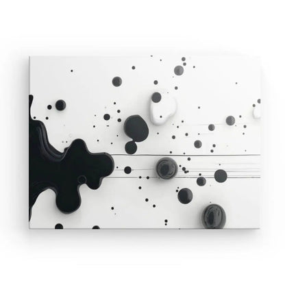 Tableau Gouttes de Peinture Noir Fond Blanc - #tag1# - #tag2# 