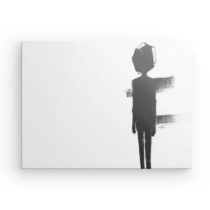 Tableau Silhouette Noire Peinture Minimaliste - #tag1# - #tag2# 