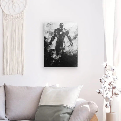 Tableau Iron Man Peinture Noir et Blanc - #tag1# - #tag2# 