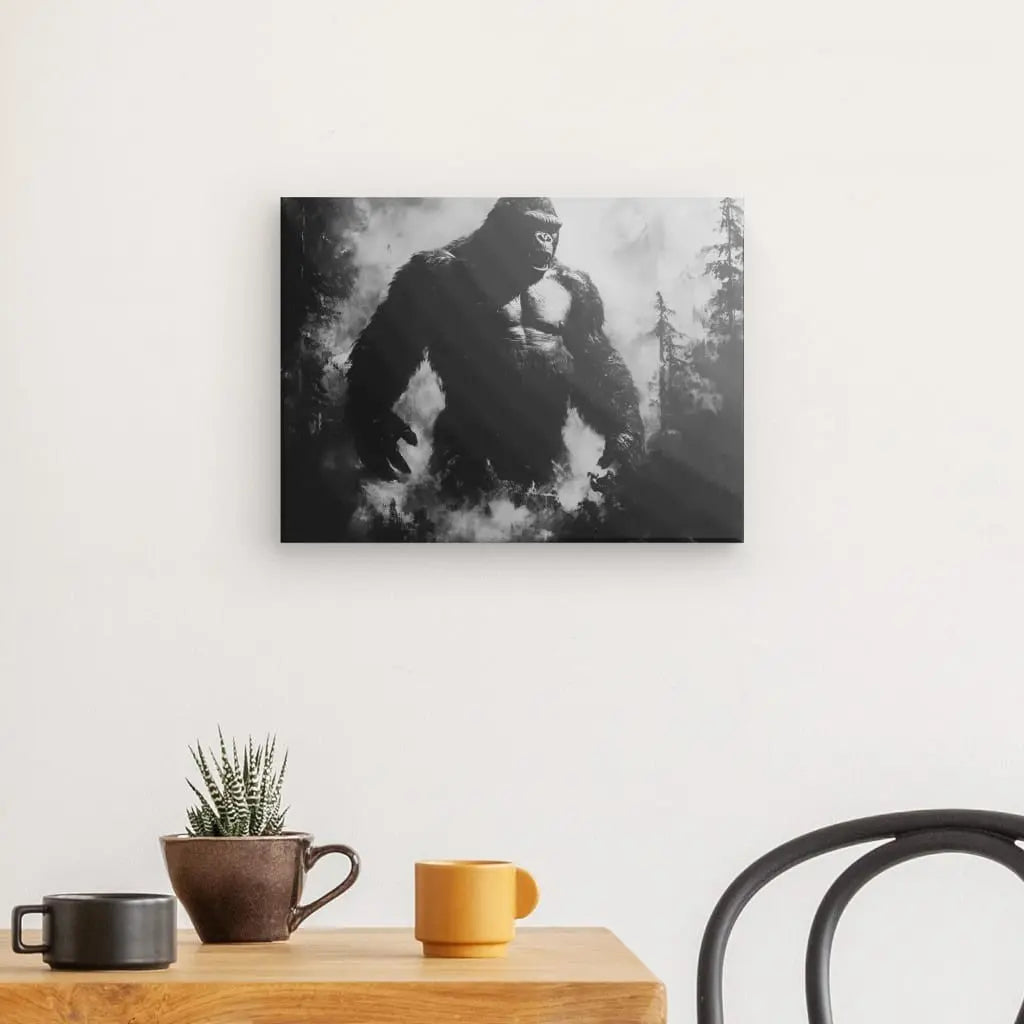Tableau Peinture King-Kong Singe Géant Monochrome - #tag1# - #tag2# 