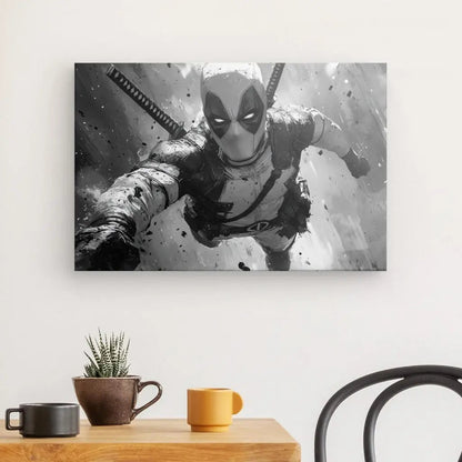 Poster Affiche Deadpool Dessin Noir et Blanc