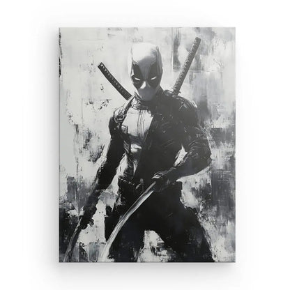 Poster Affiche Deadpool Peinture Noir et Blanc