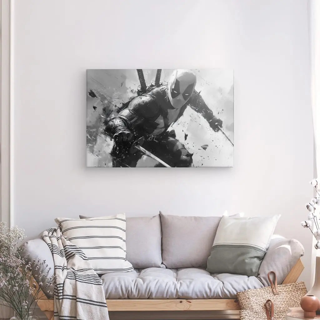 Poster Affiche Action Marvel Deadpool Monochrome