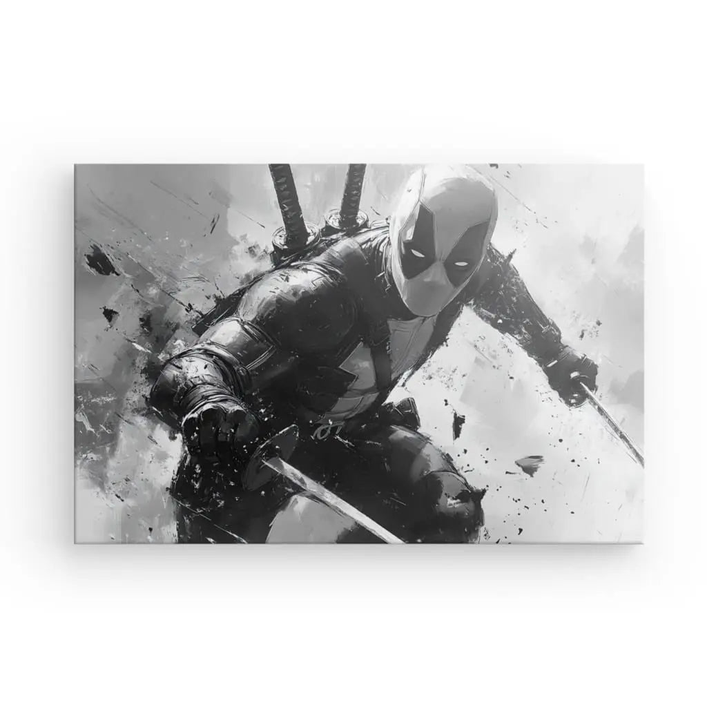 Poster Affiche Action Marvel Deadpool Monochrome