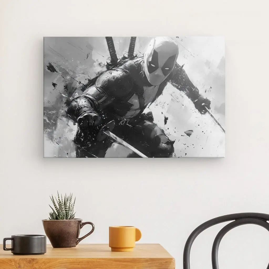 Poster Affiche Action Marvel Deadpool Monochrome