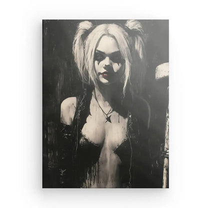 Poster Affiche Harley Quinn Peinture Touche de Couleur