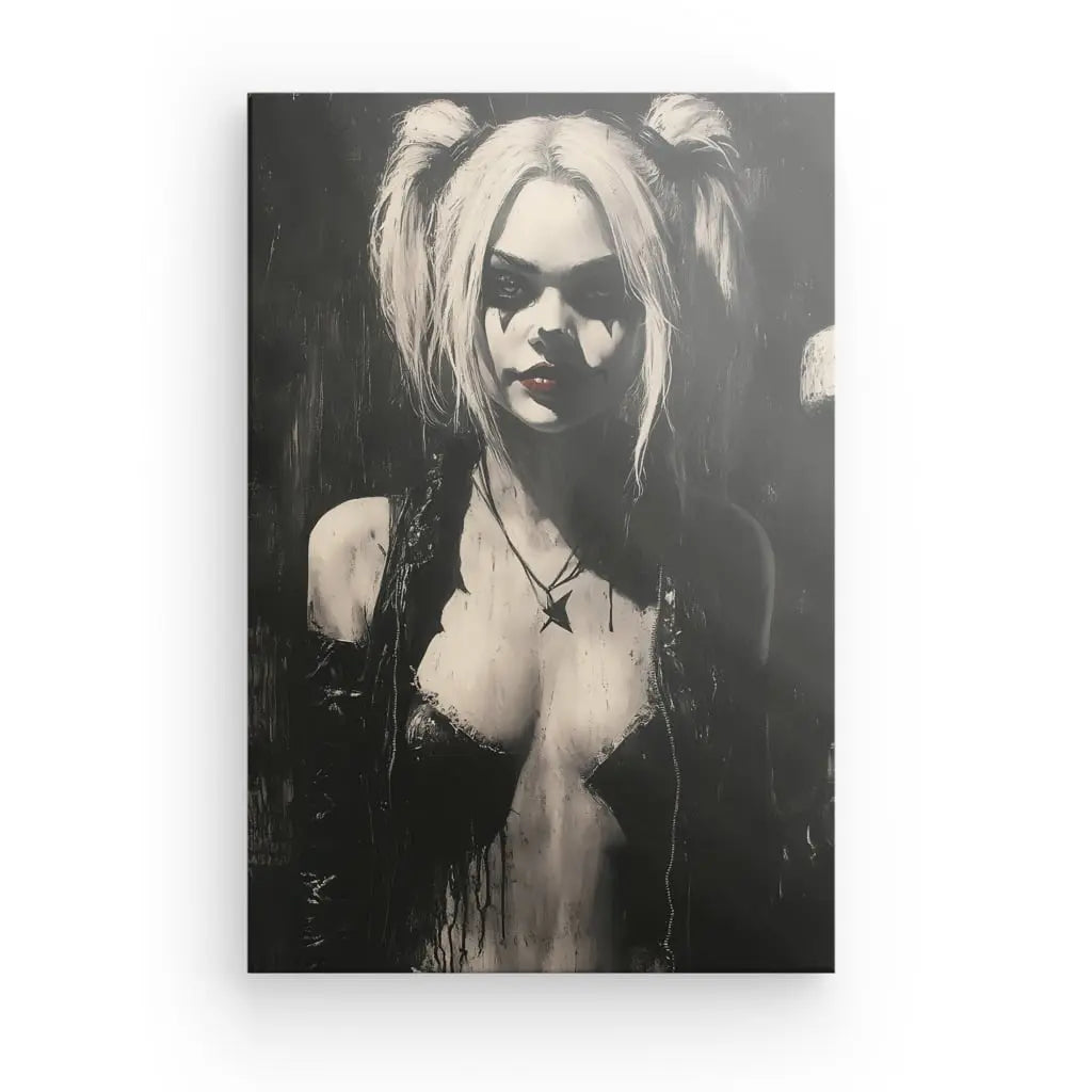 Tableau Harley Quinn Peinture Touche de Couleur