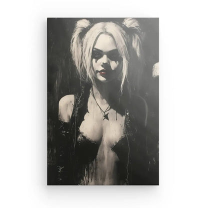 Poster Affiche Harley Quinn Peinture Touche de Couleur