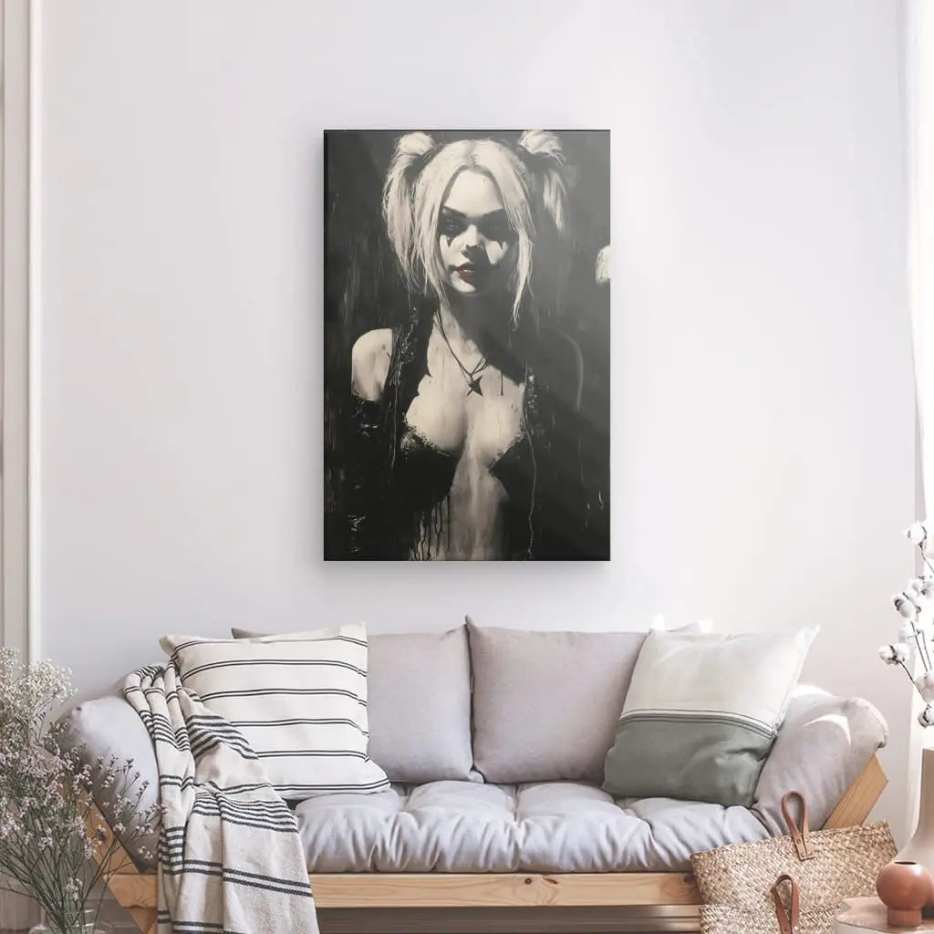 Poster Affiche Harley Quinn Peinture Touche de Couleur