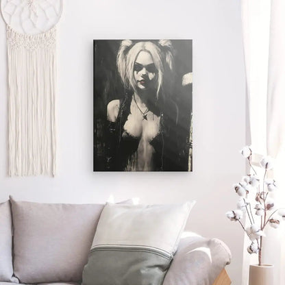 Poster Affiche Harley Quinn Peinture Touche de Couleur