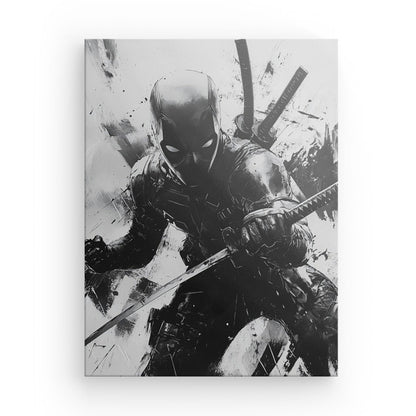 Poster Affiche Deadpool Super Héros Marvel Dessin Monochrome