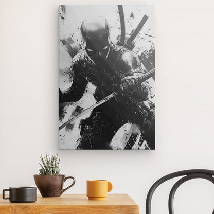 Poster Affiche Deadpool Super Héros Marvel Dessin Monochrome