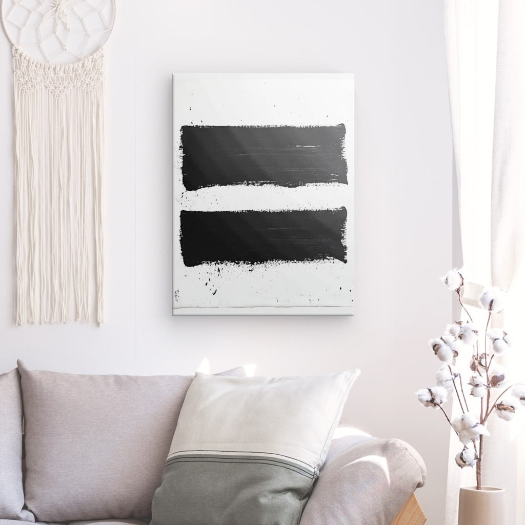 Tableau Art Moderne Minimaliste Peinture Noire