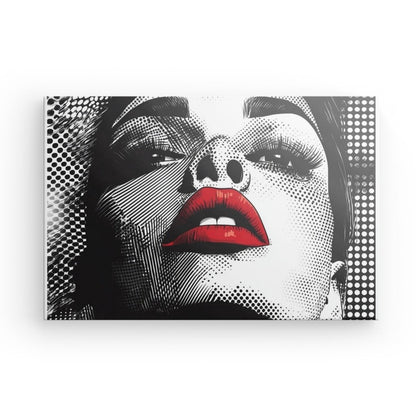Poster Affiche femme rouge à lèvres pop art design