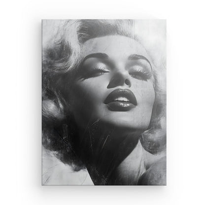 Tableau portrait Marilyn Monroe vintage noir et blanc