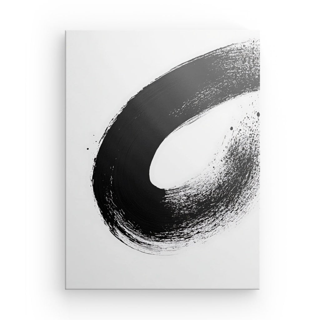 Tableau cercle noir minimaliste