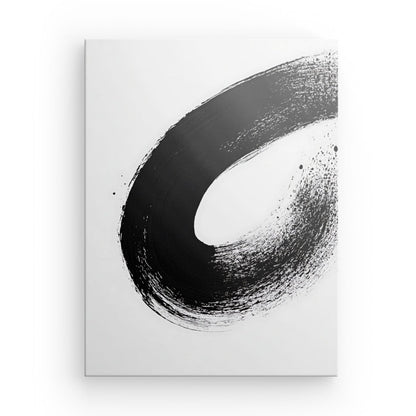 Tableau cercle noir minimaliste