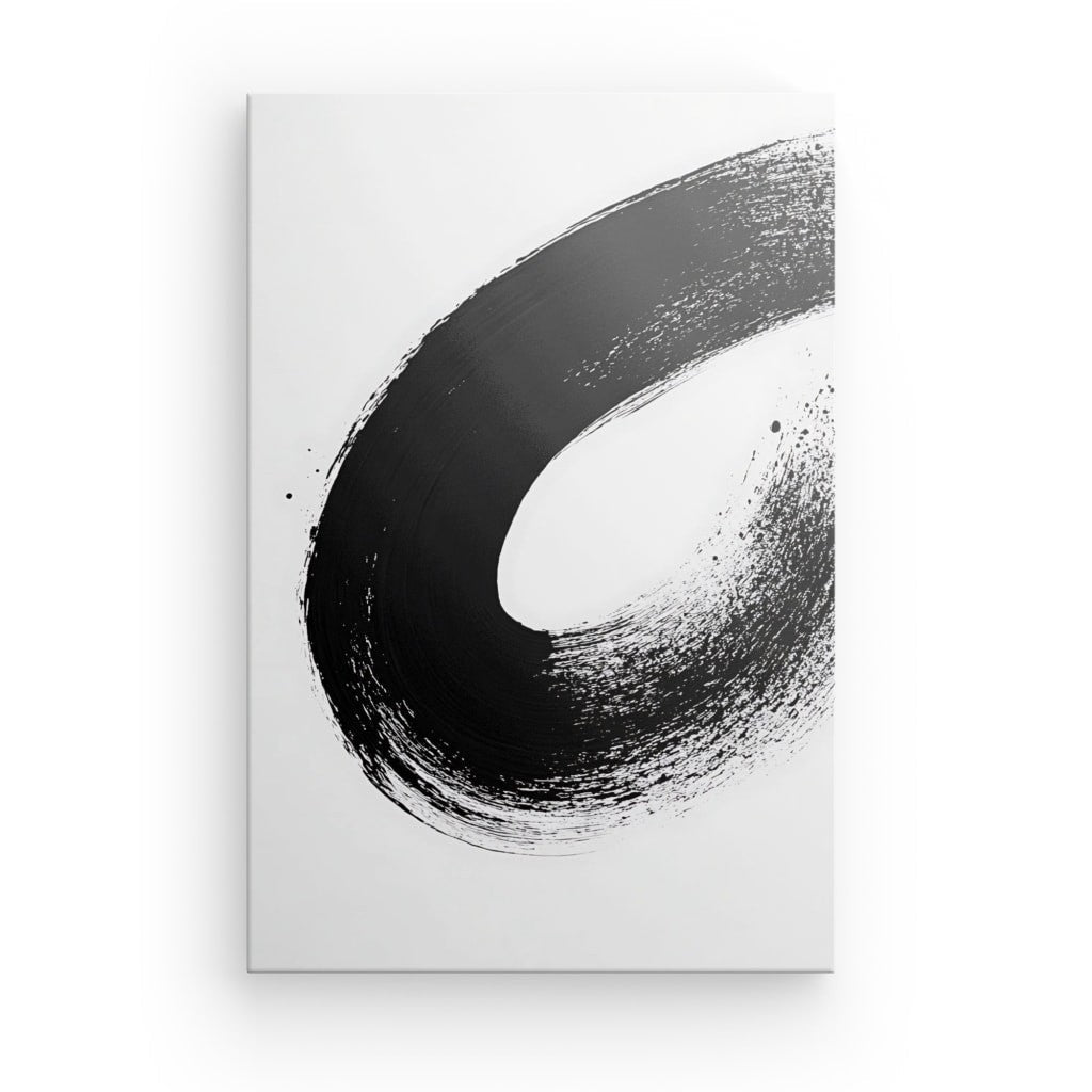 Poster Affiche cercle noir minimaliste