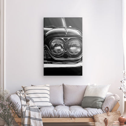 Tableau voiture collection gros plan noir et blanc Univers Noir et Blanc 