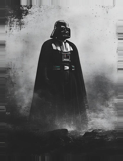 Poster Affiche Dark Vador Vintage Noir et Blanc