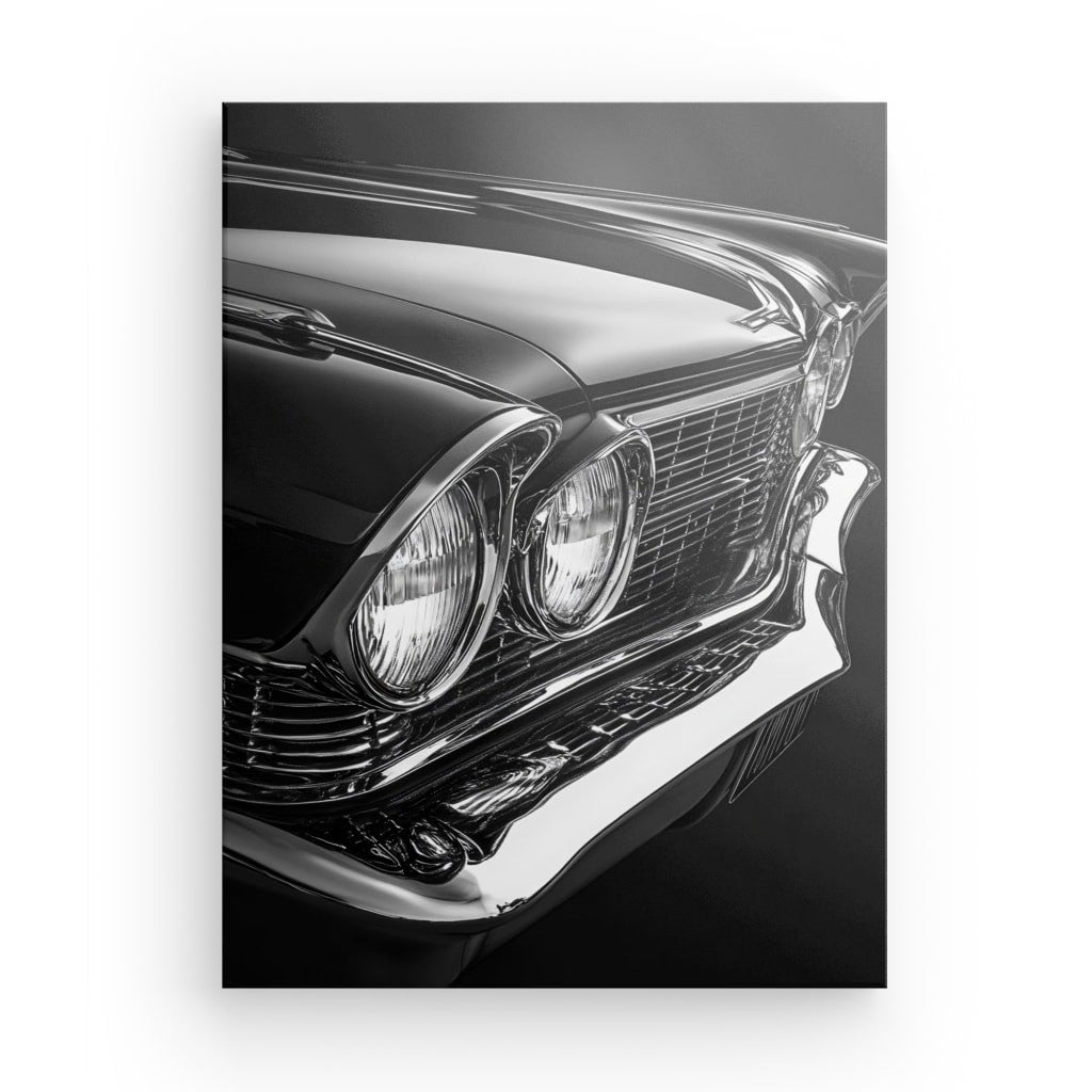 Tableau calandre voiture noir et blanc
