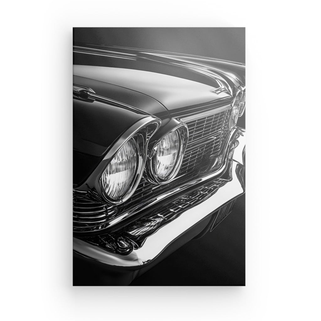 Poster Affiche calandre voiture noir et blanc