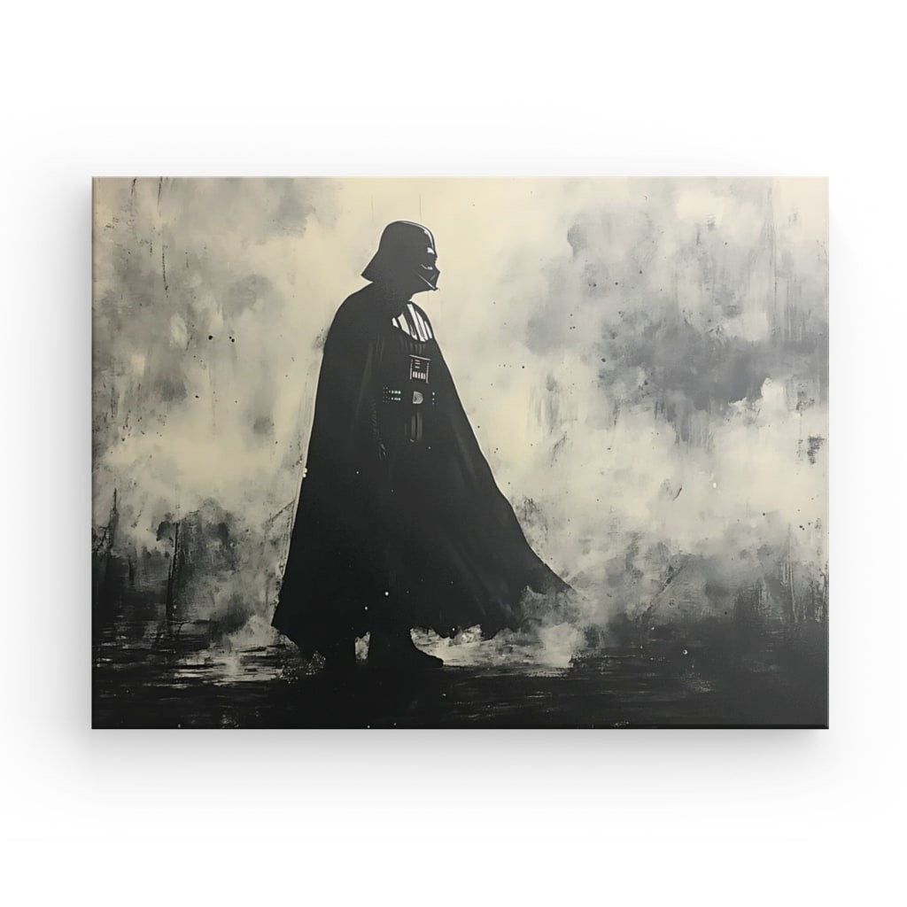 Tableau peinture Dark Vador Sith Noir et Blanc