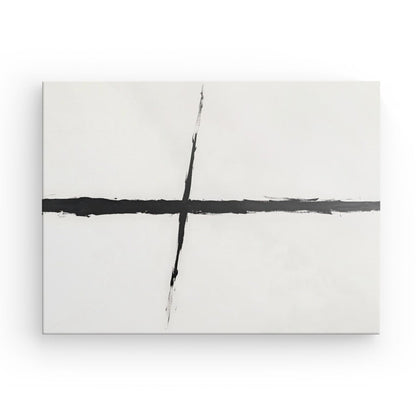 Tableau moderne design minimaliste traits noirs
