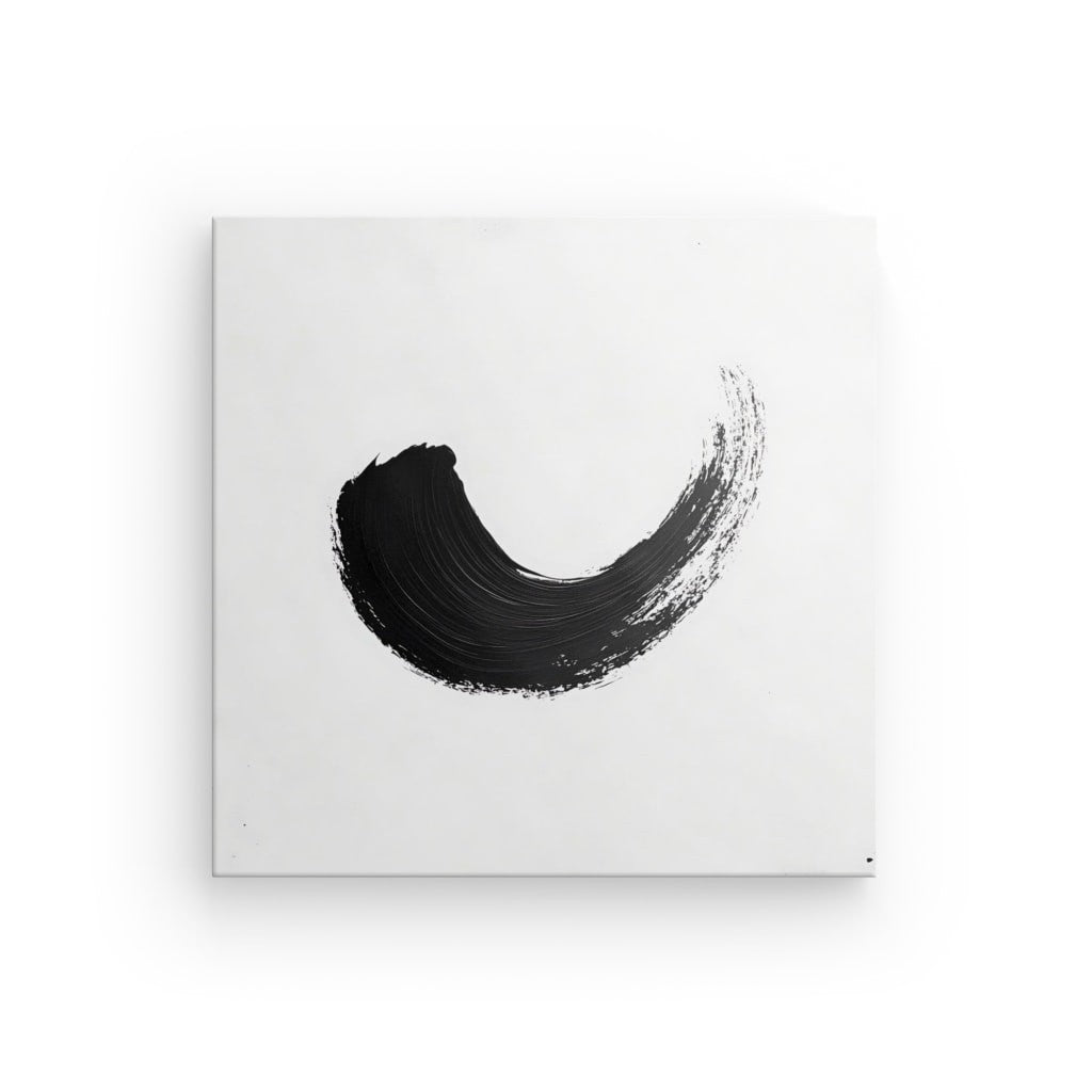 Tableau virgule minimaliste noir et blanc Univers Noir et Blanc 