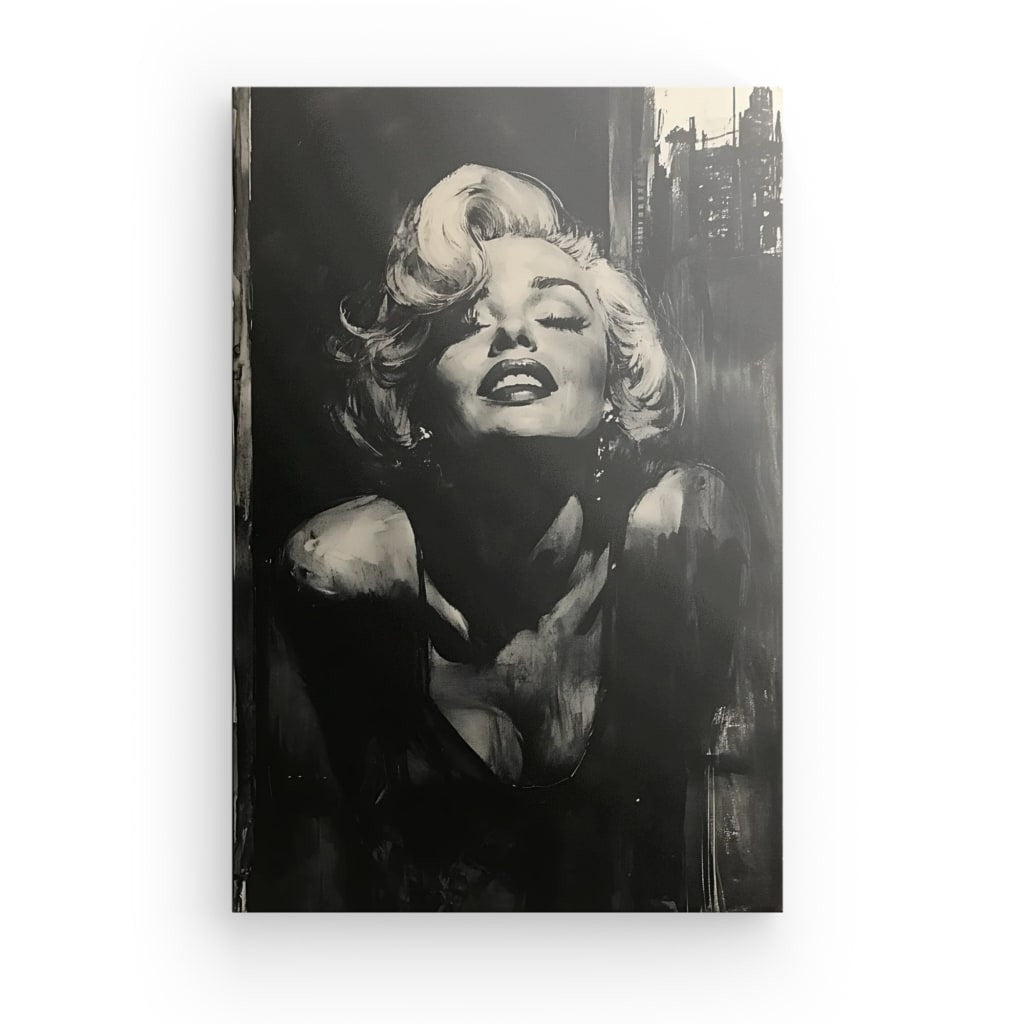 Portrait Marylin peinture sépia