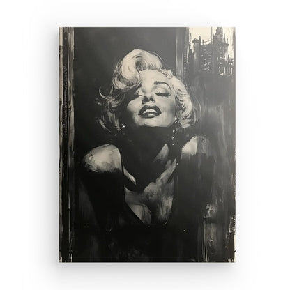 Portrait Marylin peinture sépia