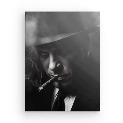 Tableau gangster mafieux noir et blanc