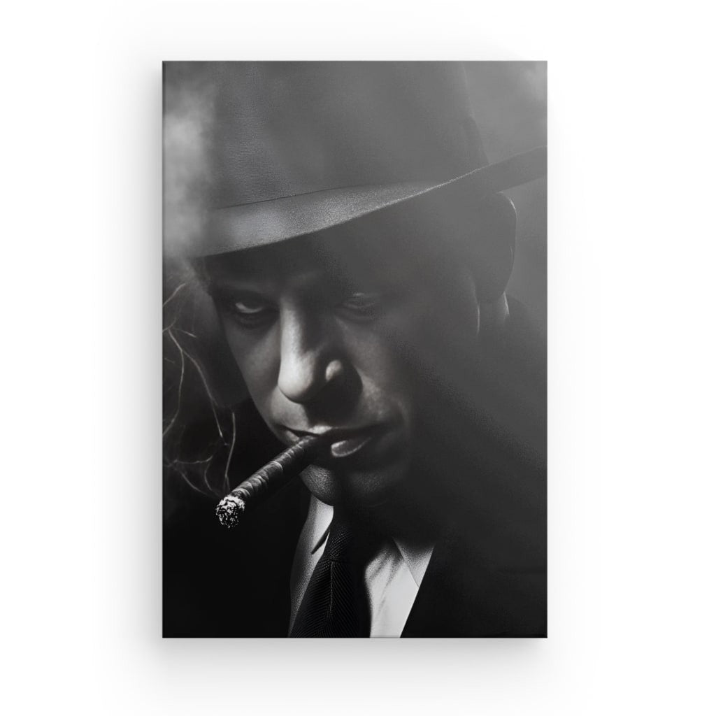 Tableau gangster mafieux noir et blanc