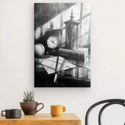 Peinture Nature Morte Ancienne Noir et Blanc - #tag1# - #tag2# 