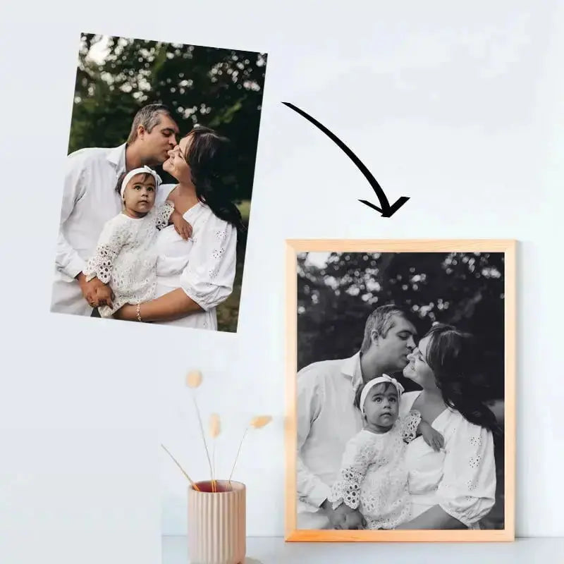 Photo sur Toile - Tableau Personnalisé Noir & Blanc - #tag1# - #tag2# 