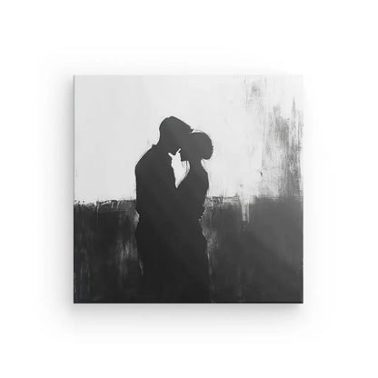 Tableau Couple Peinture Silhouettes Noir et Blanc Univers Noir et Blanc 