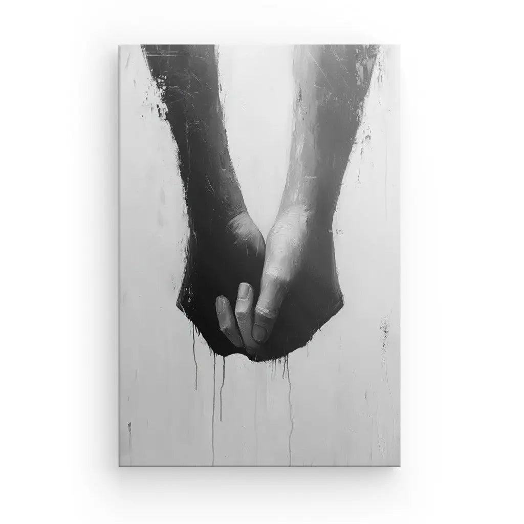 Tableau Deux Mains Noir et Blanc Univers Noir et Blanc 